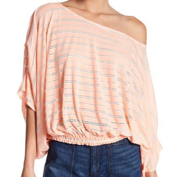 Free People Tops - FREE PEOPLE Azelea Striped Open Back Blouse EUC Sm